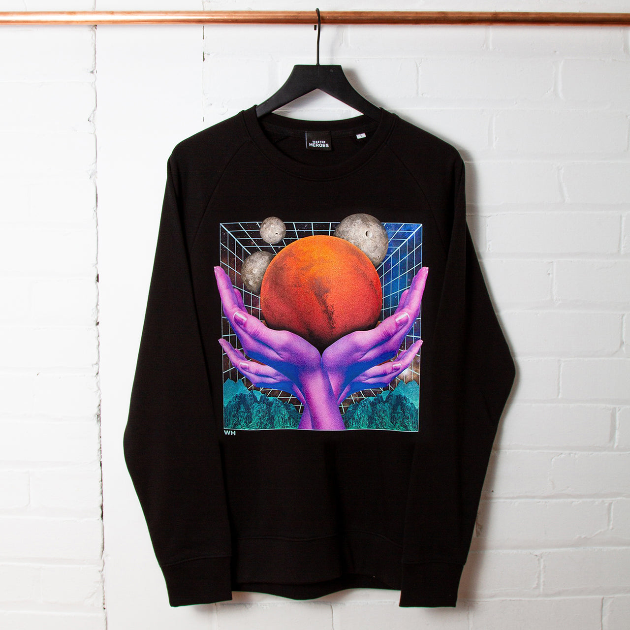 Dimension Front Print - Sweatshirt - Black