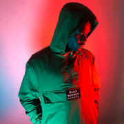 Disco Psychedelia - Pull Over Jacket - Green - Wasted Heroes
