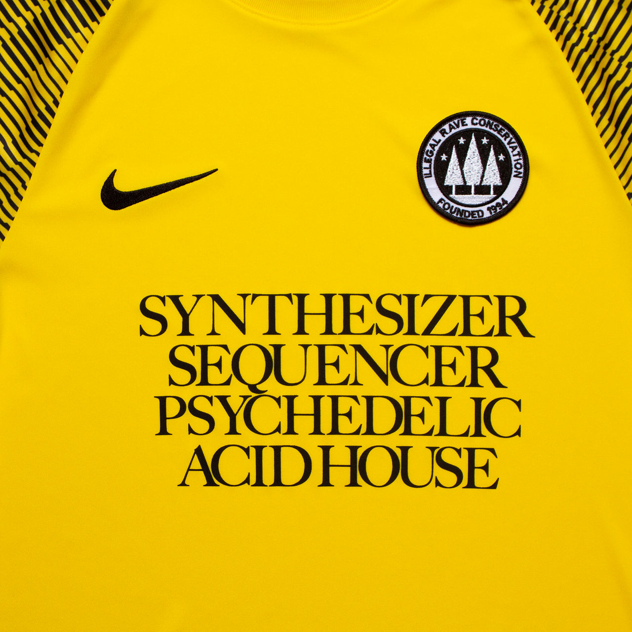 Wasted Heroes FC Academy Black Sleeve 012 - Football Jersey - Yellow Rave