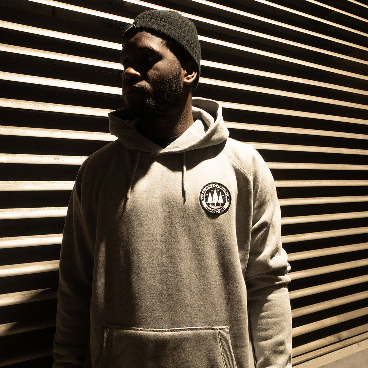 Illegal Rave Crest - Pullover Hoodie - Grey - Wasted Heroes