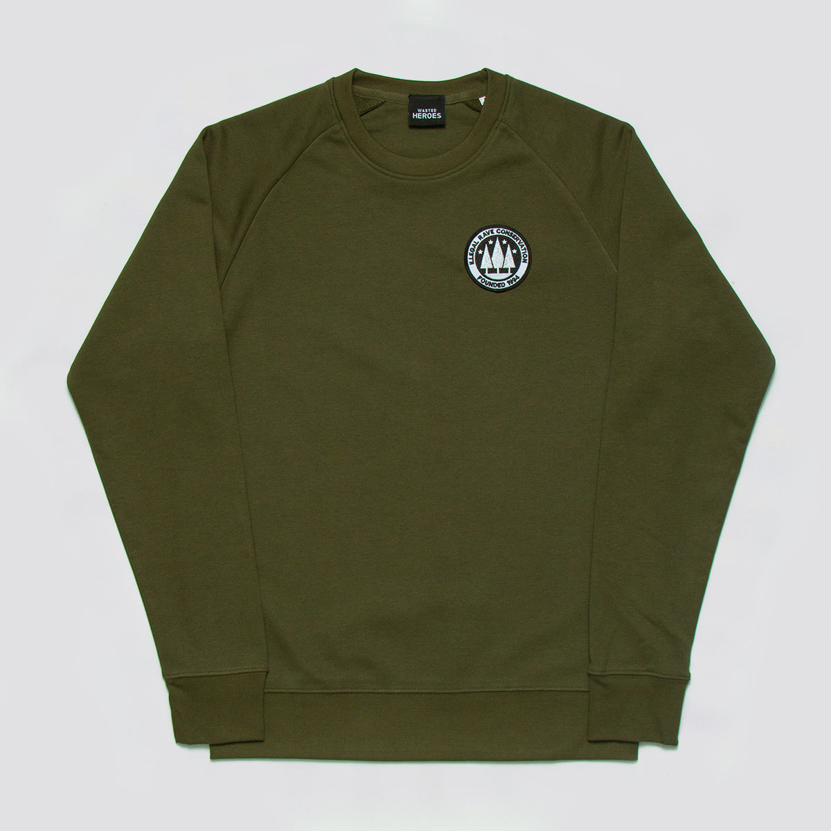Crest Illegal Rave Conservation - Sweatshirt - Khaki - Wasted Heroes