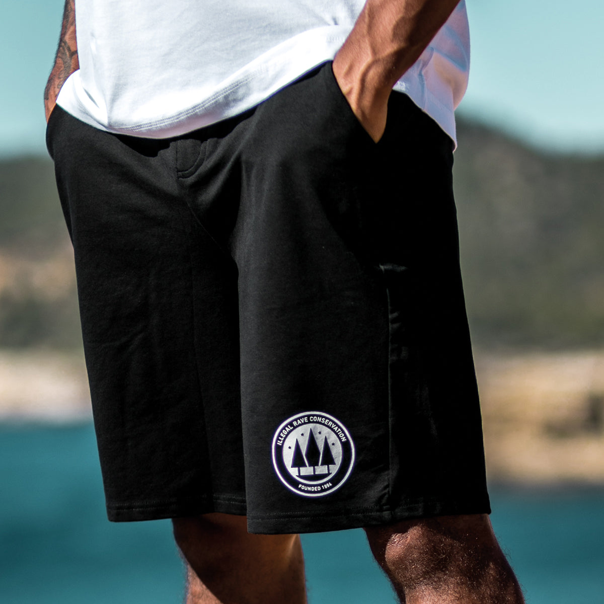 Illegal Rave Conservation - Jersey Shorts - Black - Wasted Heroes
