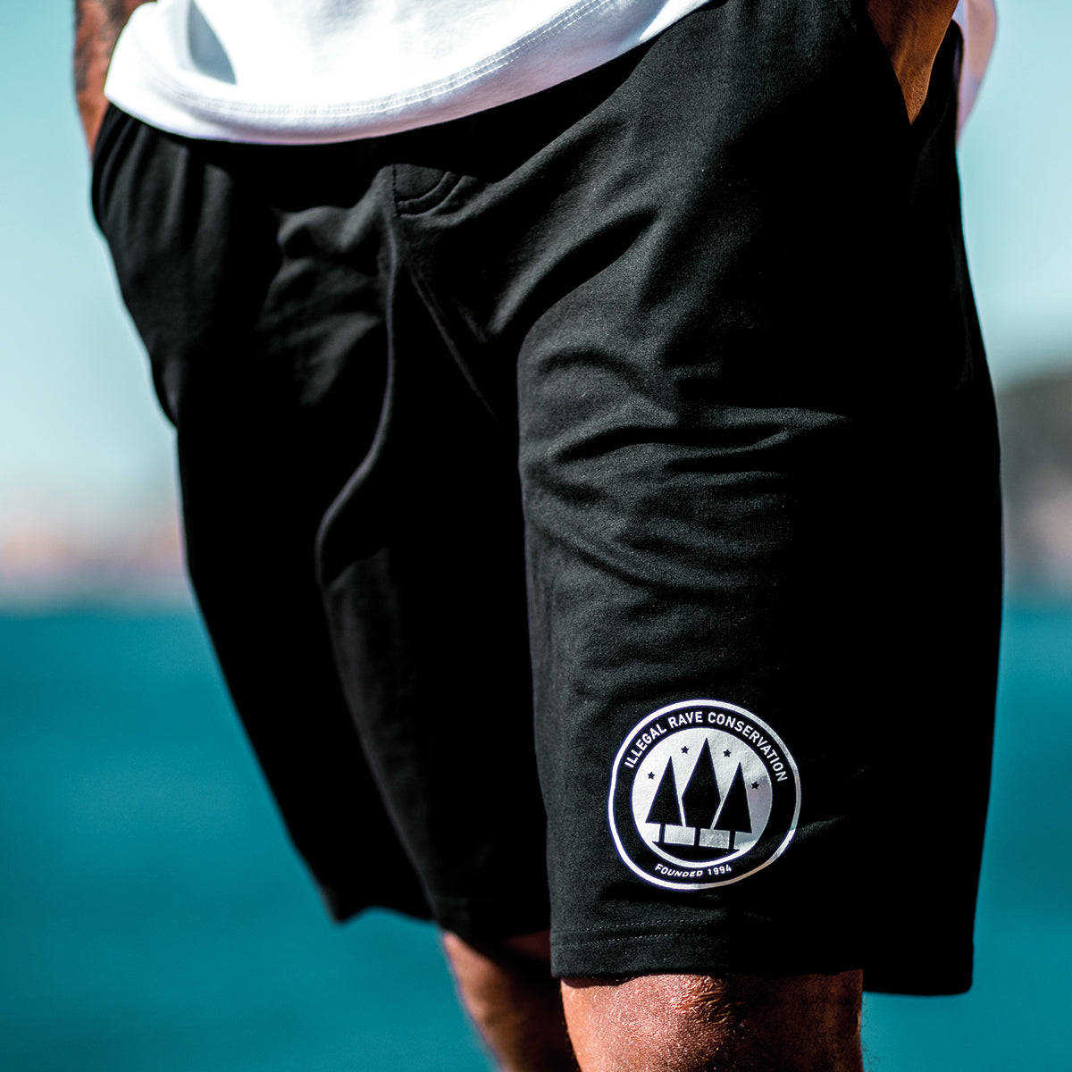 Illegal Rave Conservation - Jersey Shorts - Black - Wasted Heroes