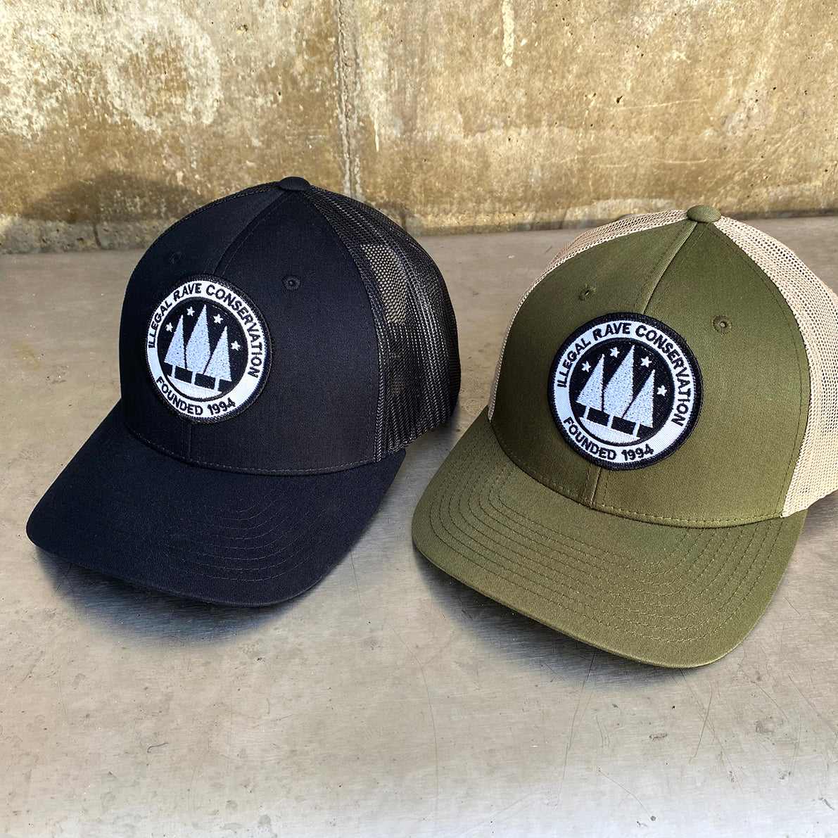 Illegal Rave - Trucker Cap - Green - Wasted Heroes