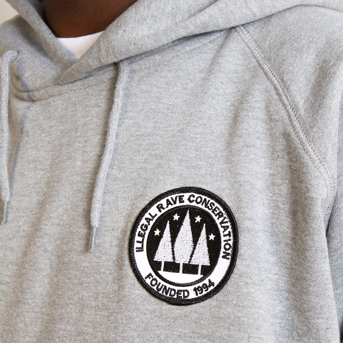 Illegal Rave Crest - Pullover Hoodie - Grey - Wasted Heroes