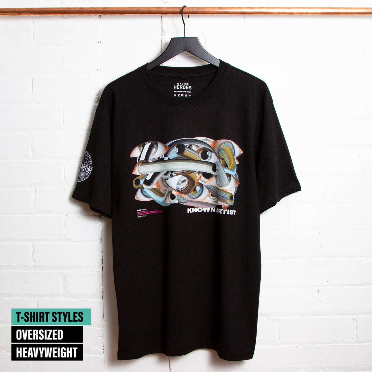 Known Artist 003 Front Print - Tshirt - Black