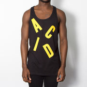 Acid Letter - Mens Vest - Black - Wasted Heroes