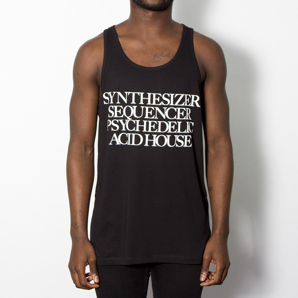 Synthesizer Acid House - Mens Vest - Black - Wasted Heroes