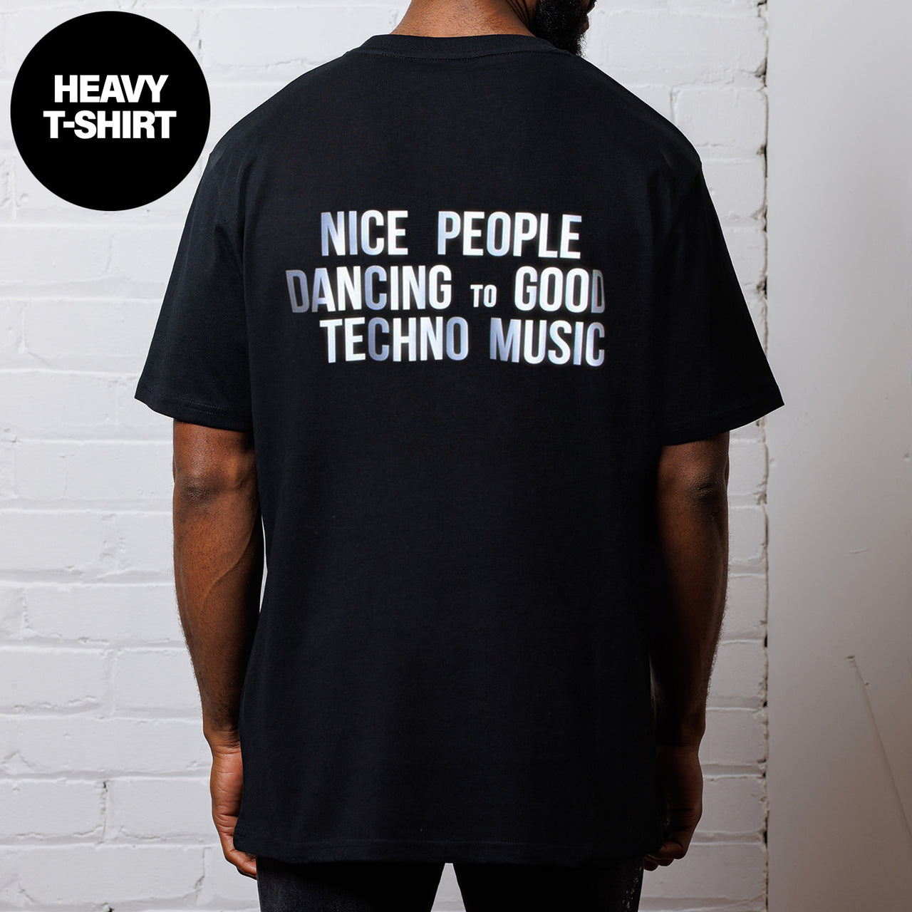 Reflective Peoples Techno - Heavy Tshirt - Black