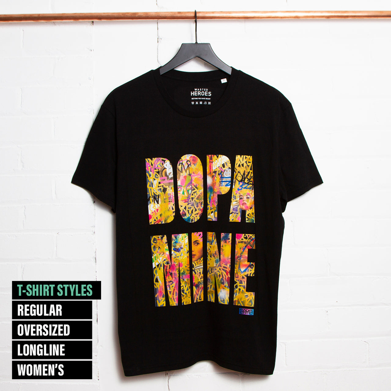 Dopamine Front Print - Tshirt - Black