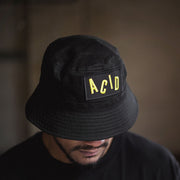 Acid Letter - Bucket Hat - Black - Wasted Heroes