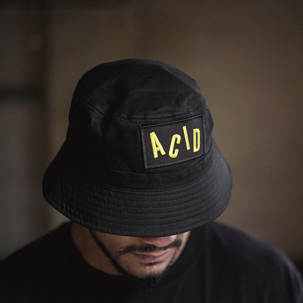 Acid Letter - Bucket Hat - Black - Wasted Heroes