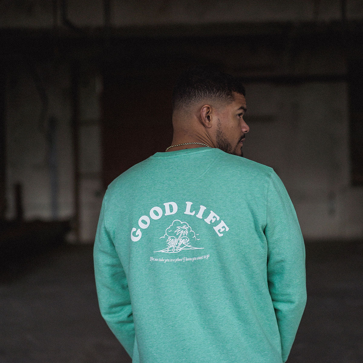 Good Life - Sweatshirt - Mid Green - Wasted Heroes