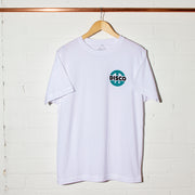 Disco Peace BlueGreen - Tshirt - White - Wasted Heroes
