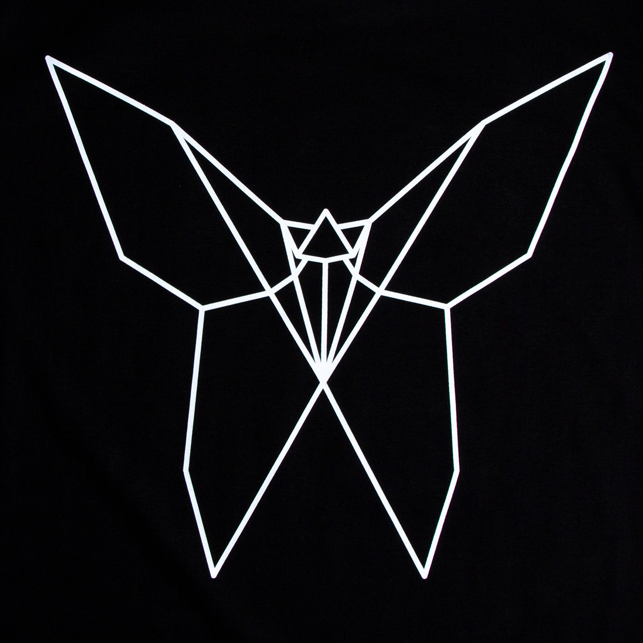 Origami Butterfly Back Print - Tshirt - Black