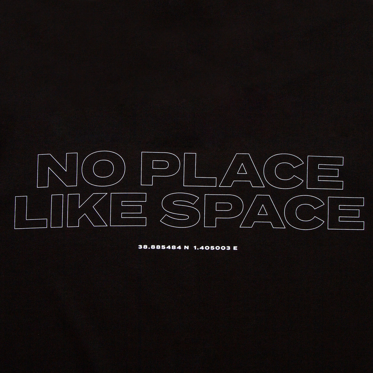 No Place Like Space Back Print - Tshirt - Black