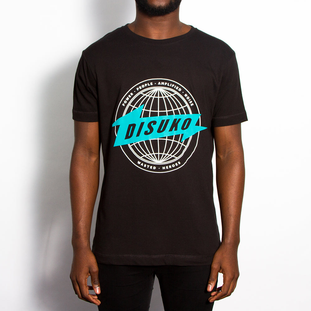 Disuko Front Print Green - Tshirt - Black - Wasted Heroes