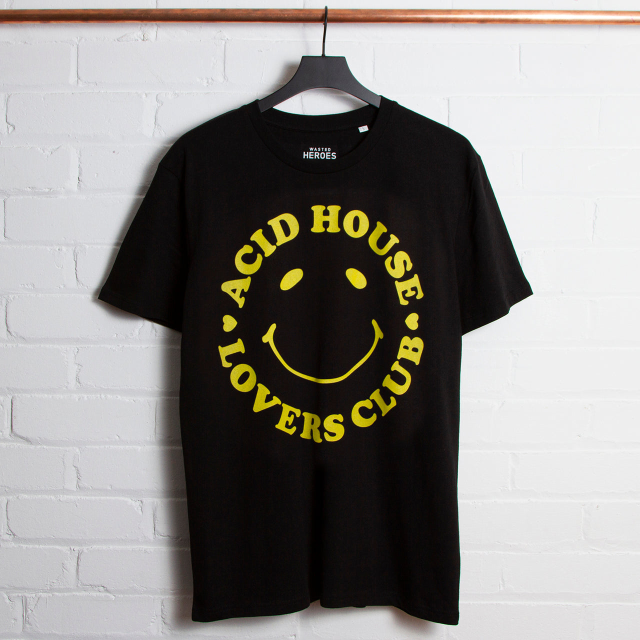 Acid House Lovers Front Print - Tshirt - Black