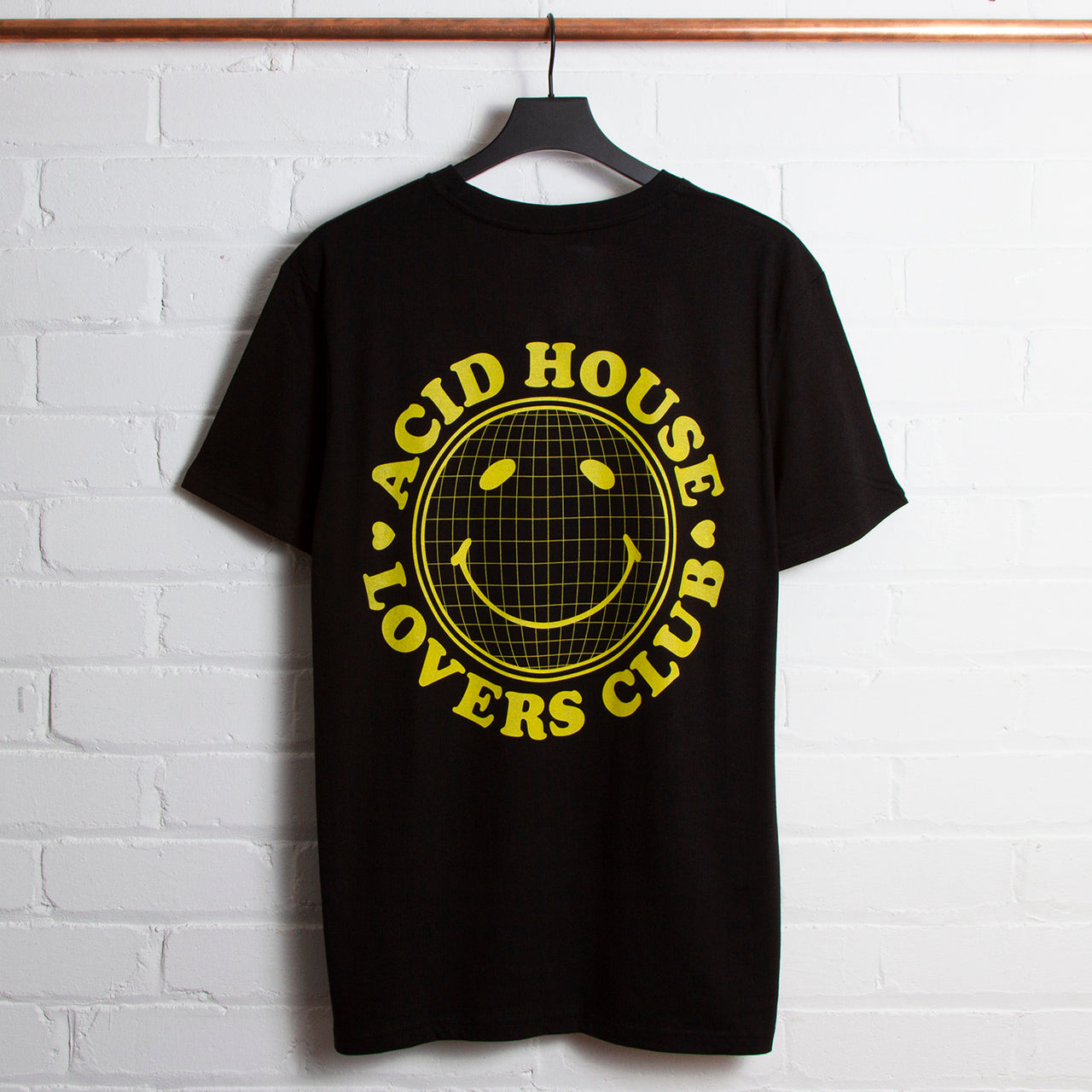Grid Acid House Lovers Back Print - Tshirt - Black