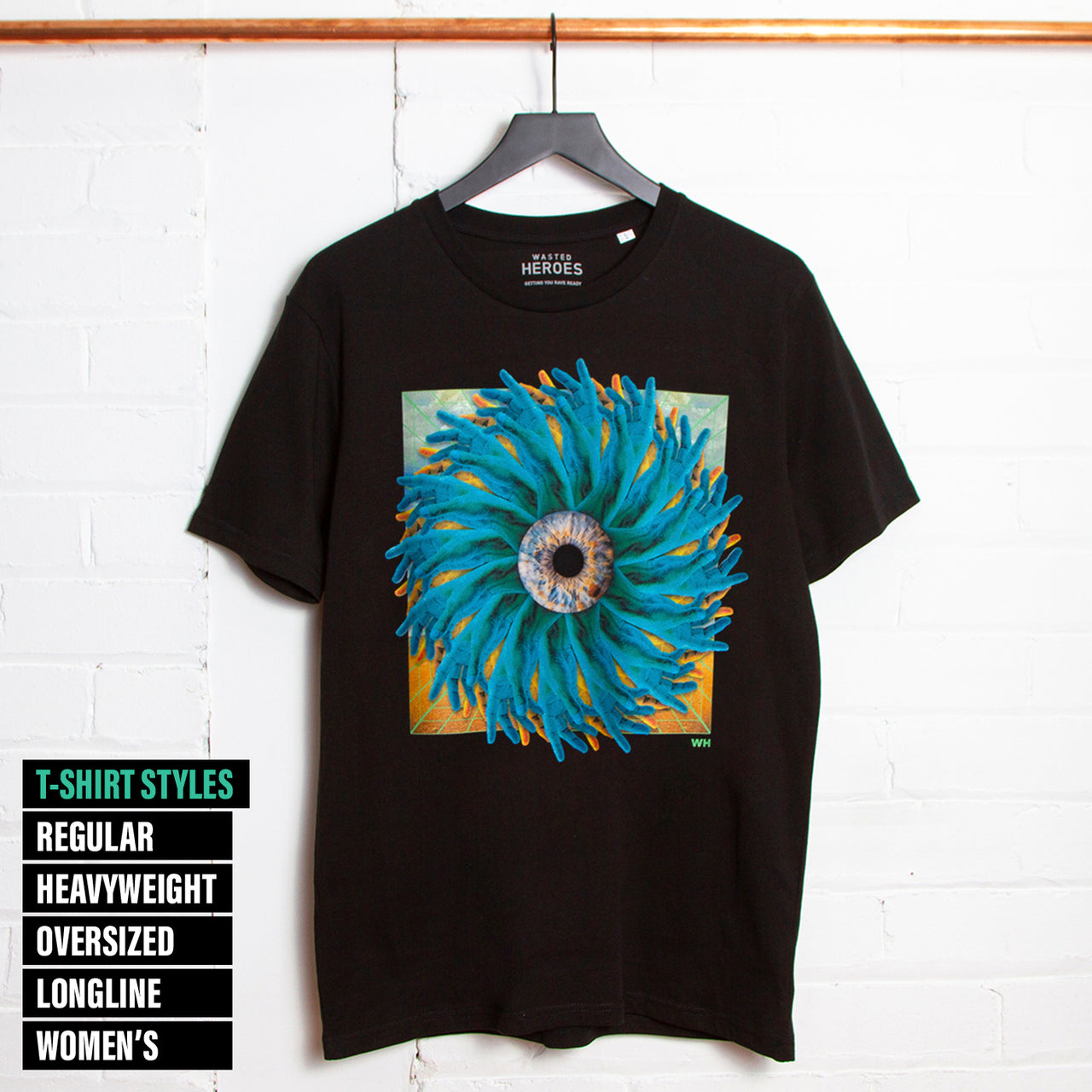 Sun Applause Front Print - Tshirt - Black