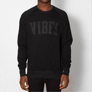 Vibes Blk On Blk - Sweatshirt - Black - Wasted Heroes