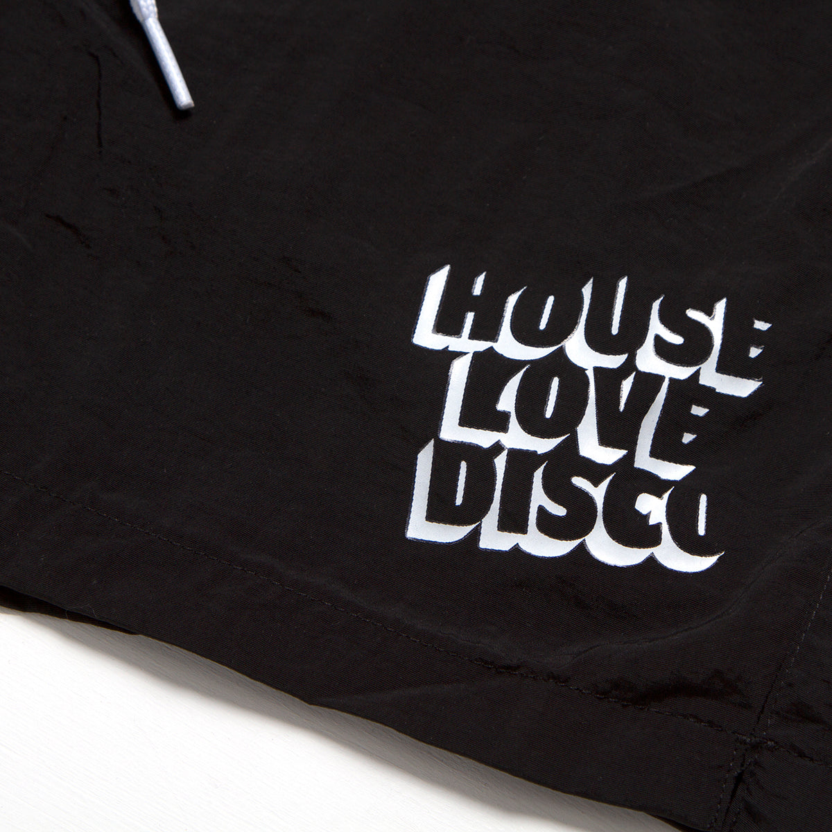 House Love Disco - Swim Shorts - Black - Wasted Heroes