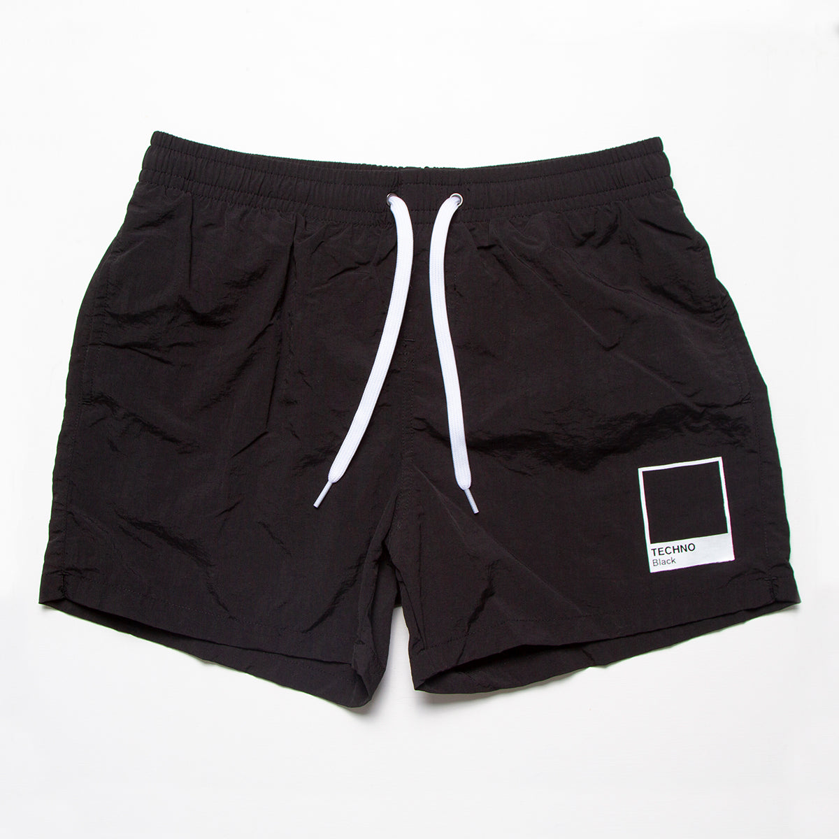 Techno Black - Swim Shorts - Black - Wasted Heroes