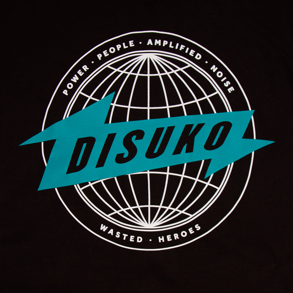 Disuko Front Print Green - Tshirt - Black - Wasted Heroes