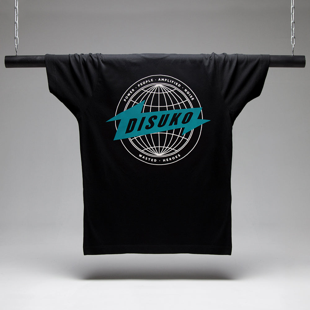 Disuko Front Print Green - Tshirt - Black - Wasted Heroes