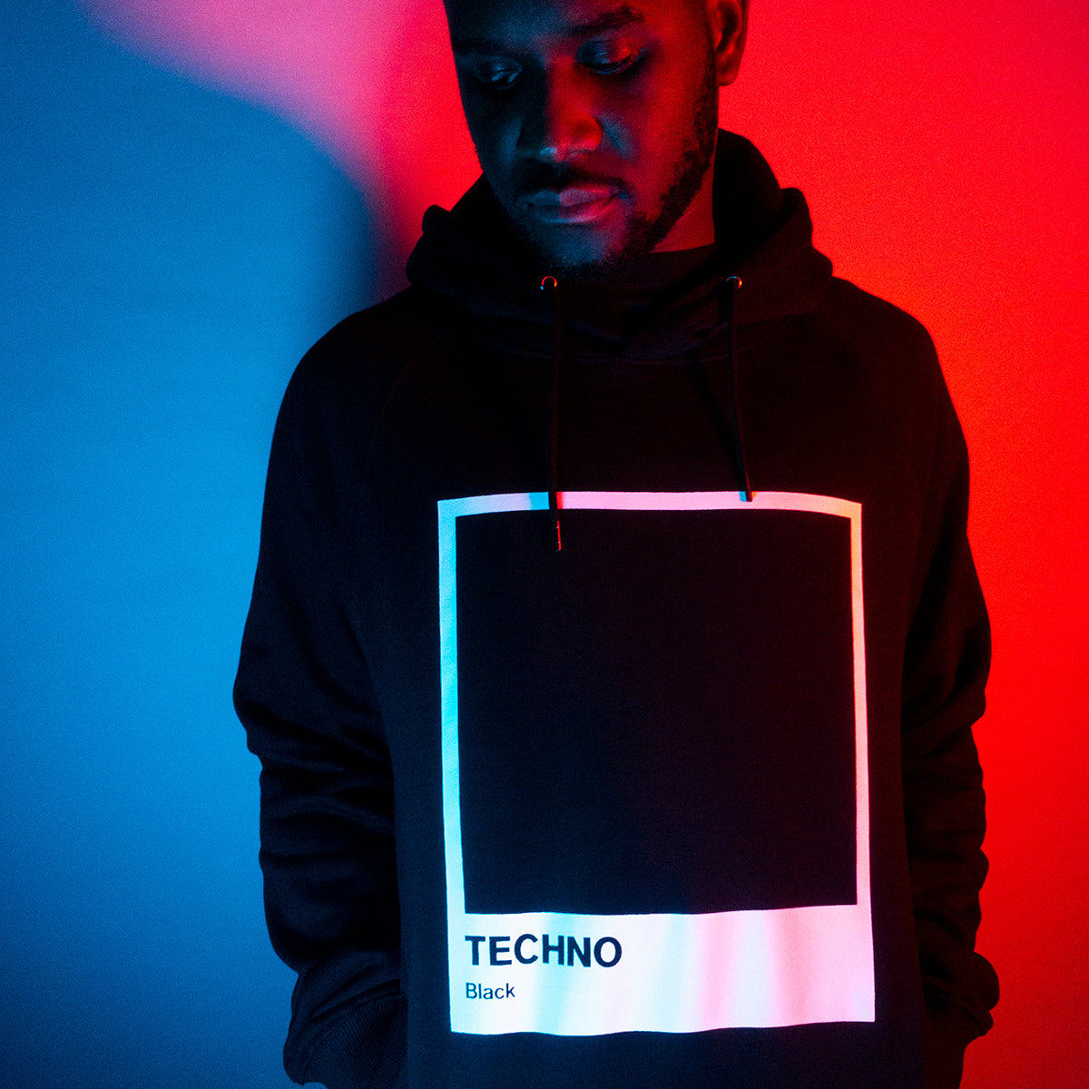 Techno Black - Unisex Hoodie - Black - Wasted Heroes