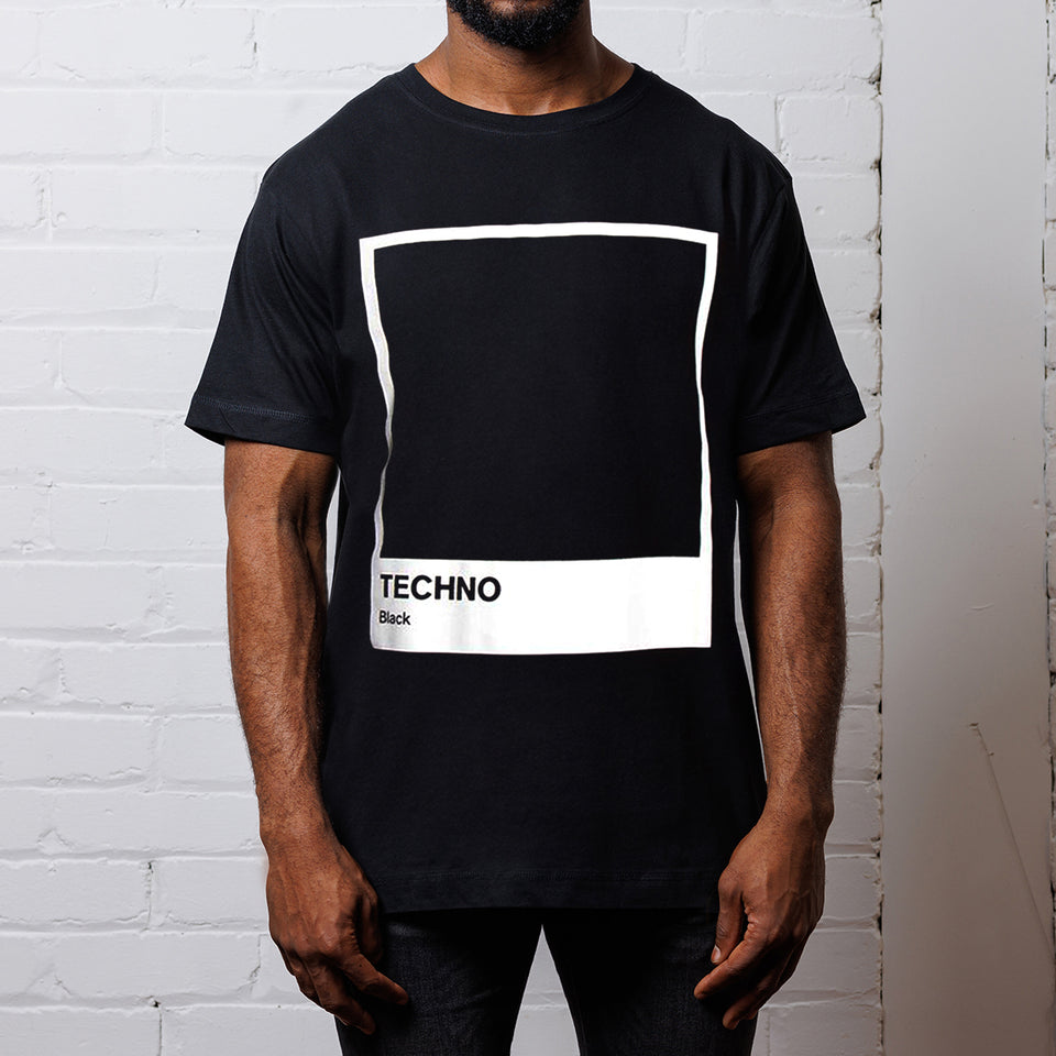 Lucidnet T-Shirt | Black Techno-Inspired Full-Sleeves T-Shirt