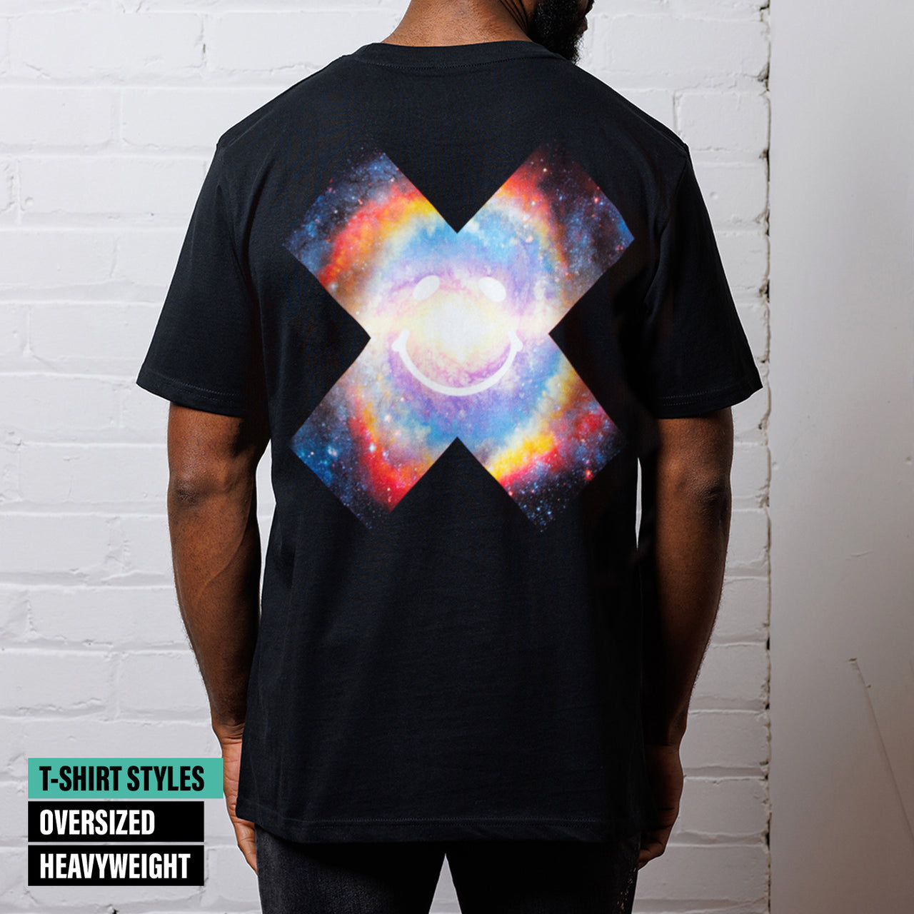 Cosmic Smiley X Imprint - Tshirt - Black